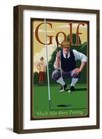 Golf - Much Ado about Putting-Lantern Press-Framed Art Print