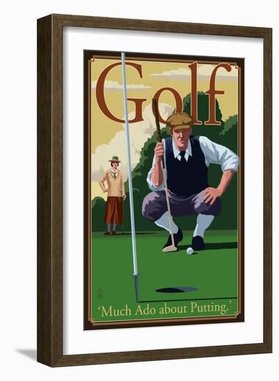 Golf - Much Ado about Putting-Lantern Press-Framed Art Print