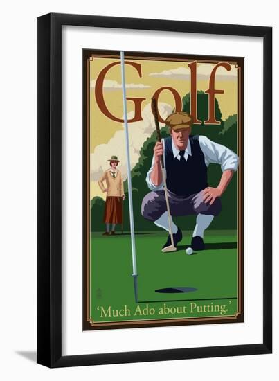 Golf - Much Ado about Putting-Lantern Press-Framed Art Print