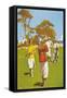 Golf Painting-null-Framed Stretched Canvas