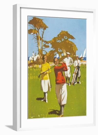 Golf Painting-null-Framed Art Print