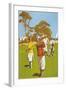 Golf Painting-null-Framed Art Print