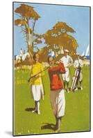 Golf Painting-null-Mounted Art Print