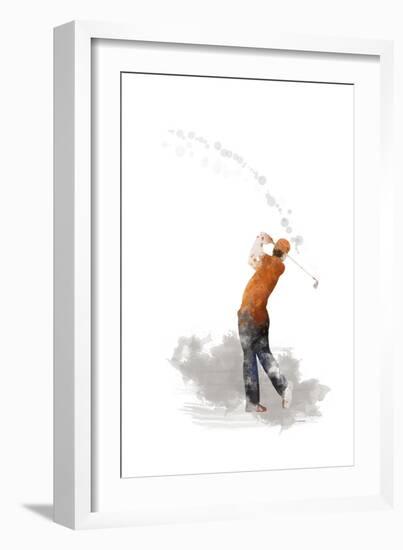 Golf Player 1-Marlene Watson-Framed Giclee Print