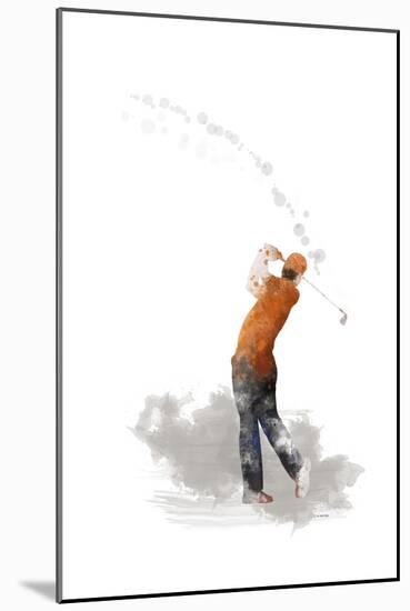 Golf Player 1-Marlene Watson-Mounted Giclee Print