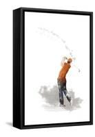 Golf Player 1-Marlene Watson-Framed Stretched Canvas