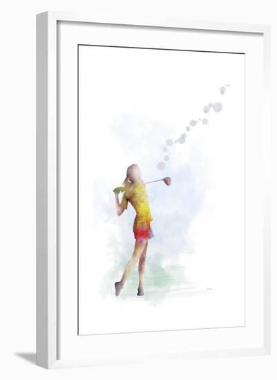 Golf Player 2-Marlene Watson-Framed Giclee Print