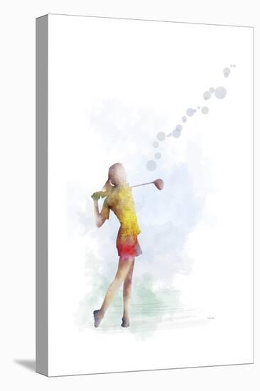 Golf Player 2-Marlene Watson-Stretched Canvas