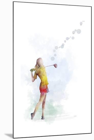 Golf Player 2-Marlene Watson-Mounted Giclee Print