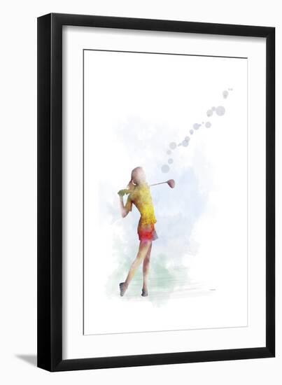 Golf Player 2-Marlene Watson-Framed Premium Giclee Print