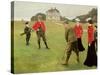 Golf Players at Copenhagen Golf Club-Paul Fischer-Stretched Canvas