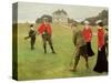 Golf Players at Copenhagen Golf Club-Paul Fischer-Stretched Canvas