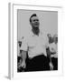 Golf Pro Arnold Palmer Putting Hand on Clubs Between Shots During Tournament-null-Framed Premium Photographic Print