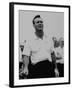 Golf Pro Arnold Palmer Putting Hand on Clubs Between Shots During Tournament-null-Framed Premium Photographic Print