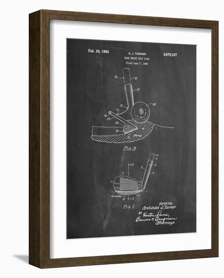 Golf Sand Wedge Patent-Cole Borders-Framed Art Print