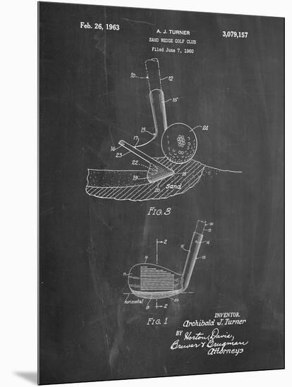 Golf Sand Wedge Patent-Cole Borders-Mounted Art Print