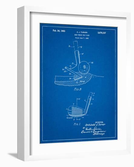 Golf Sand Wedge Patent-Cole Borders-Framed Art Print