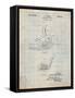 Golf Sand Wedge Patent-Cole Borders-Framed Stretched Canvas