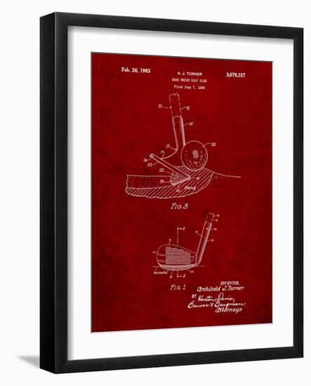 Golf Sand Wedge Patent-Cole Borders-Framed Art Print