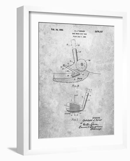 Golf Sand Wedge Patent-Cole Borders-Framed Art Print