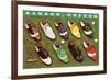 Golf Shoes on Putting Green, Bandon, Oregon-null-Framed Premium Giclee Print