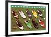 Golf Shoes on Putting Green, Bandon, Oregon-null-Framed Premium Giclee Print