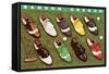 Golf Shoes on Putting Green, Bandon, Oregon-null-Framed Stretched Canvas