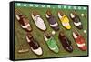 Golf Shoes on Putting Green, Bandon, Oregon-null-Framed Stretched Canvas