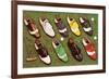 Golf Shoes-null-Framed Premium Giclee Print