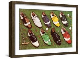 Golf Shoes-null-Framed Art Print