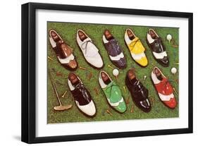 Golf Shoes-null-Framed Art Print