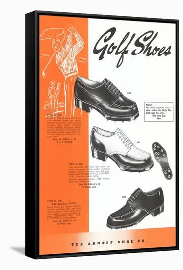 Golf Shoes-null-Framed Stretched Canvas