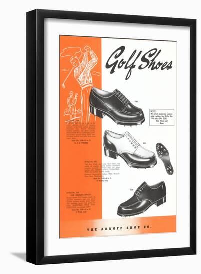 Golf Shoes-null-Framed Art Print