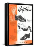 Golf Shoes-null-Framed Stretched Canvas