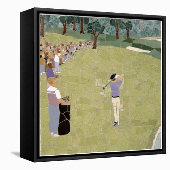 Golf Shot-Jonathan Mandell-Framed Stretched Canvas