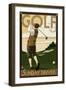 Golf - Sunday Driver-Lantern Press-Framed Art Print