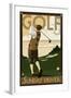 Golf - Sunday Driver-Lantern Press-Framed Art Print