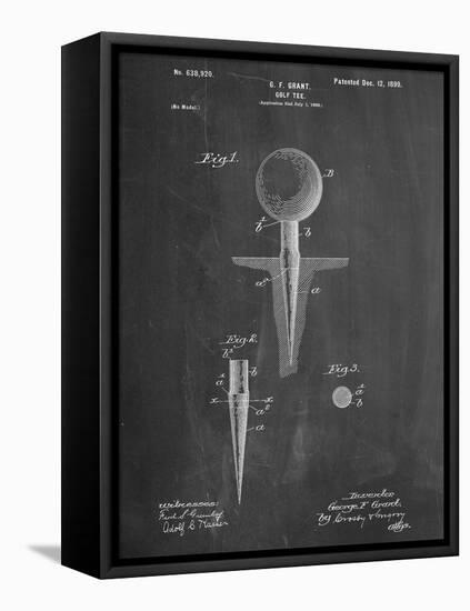 Golf Tee Patent-null-Framed Stretched Canvas