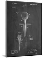 Golf Tee Patent-null-Mounted Art Print