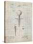 Golf Tee Patent-Cole Borders-Stretched Canvas
