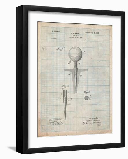 Golf Tee Patent-Cole Borders-Framed Art Print