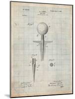 Golf Tee Patent-Cole Borders-Mounted Art Print