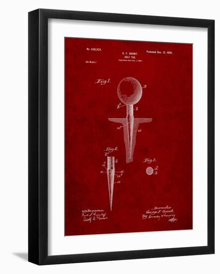 Golf Tee Patent-Cole Borders-Framed Art Print