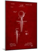 Golf Tee Patent-Cole Borders-Mounted Art Print