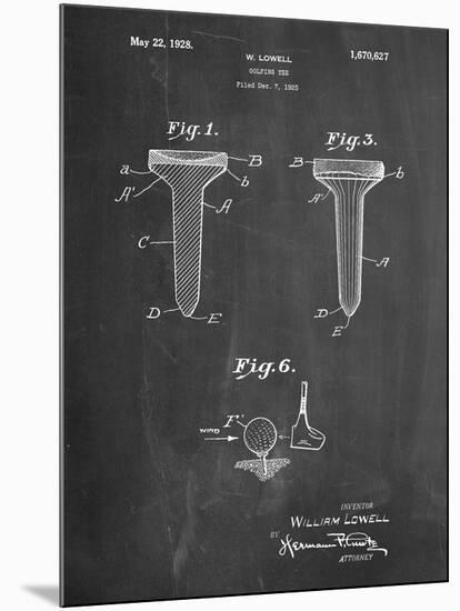 Golf Tee Patent-Cole Borders-Mounted Art Print