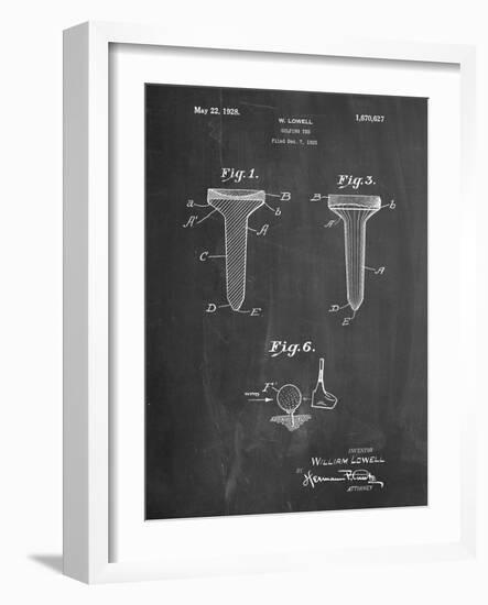 Golf Tee Patent-Cole Borders-Framed Art Print