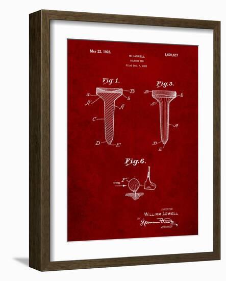 Golf Tee Patent-Cole Borders-Framed Art Print