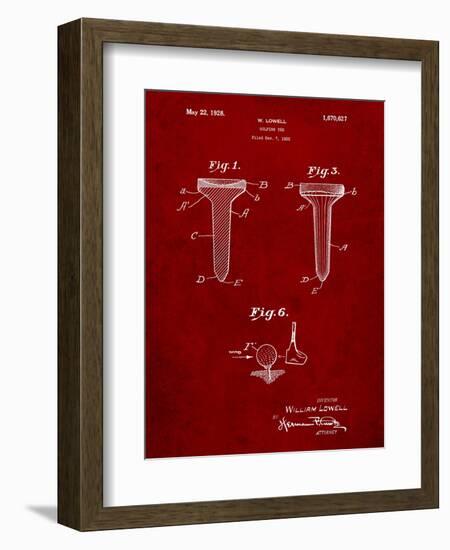 Golf Tee Patent-Cole Borders-Framed Art Print