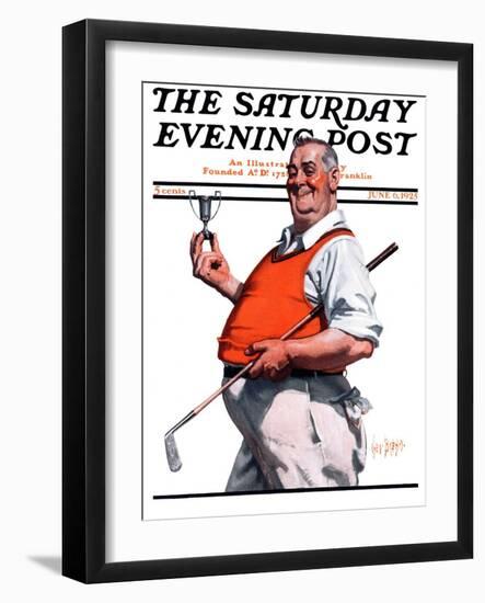 "Golf Trophy," Saturday Evening Post Cover, June 6, 1925-George Brehm-Framed Giclee Print