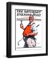 "Golf Trophy," Saturday Evening Post Cover, June 6, 1925-George Brehm-Framed Giclee Print